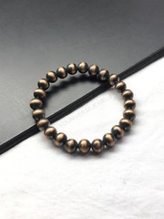 8MM Copper Bracelet For Men & Women, Handmade Stretch Bracelet, Gift For Her/Him