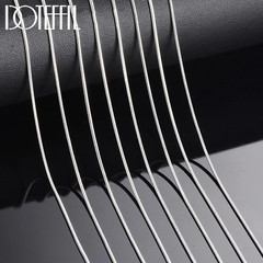 10PCS wholesale 925 sterling solid silver 1MM 16-30inch snake chain necklace