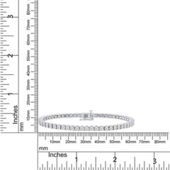 1 Ct Simulated Diamond Miracle Set Tennis Bracelet 14k White Gold Plated Silver
