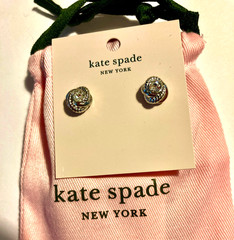 Kate Spade Earrings Infinity & Beyond Knot Studs Silver Earring Two Pairs NWT