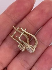 3Ct Round Cut Simulated Diamond Drop Clip On Earring In 14K Yellow Gold Plated