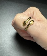 Plunder Design Trendy Fashion Jewelry Adjustable Gold Hug Hands Ring