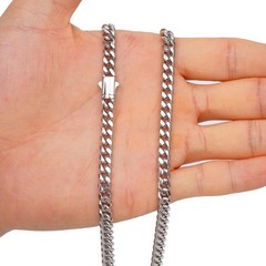 6/8/10/12/14mm Durable Stainless Steel Miami Cuban Link Chain Necklace for Men