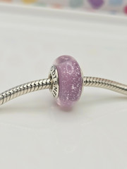 Authentic Pandora Disney Rapunzel’s Signature Purple Color Murano Moment Charm