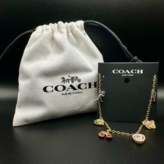 RARE Coach Cherry Butterfly Charm Necklace | Giftable, New | Full Packaging
