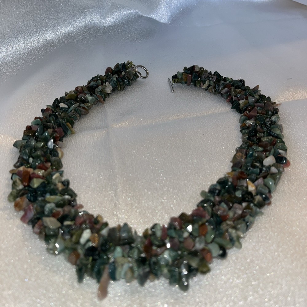 Multi strand, mixed stone, Collar Necklace