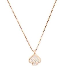 Kate Spade Rose Gold Everyday Spade Pave Mini Pendant Necklace