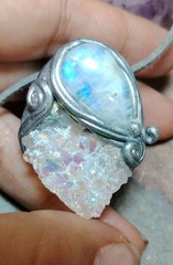 Pleiades Starseed Origins Necklace Angel Aura Quartz Moonstone Pleiadean Jewelry