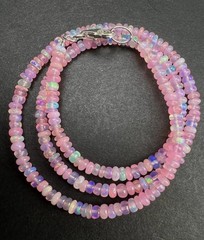 18 Inch Opal Beaded Necklace 3-5MM Opal Beads necklace Natural Opal Necklace