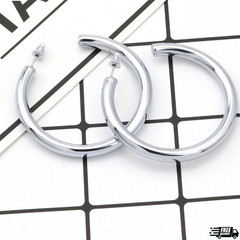 925 Sterling Silver Classic Round Hoop Earrings 1″ 1.5″ 2″ 2.5″ 3″ 3.5″Many Size
