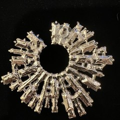 Sun Stone Burst Crystal Statement Earrings Silver-Tone 8 Other Reasons Style