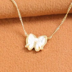 Kendra Scott | Haley Bow – Gold Ivory Mother-of-Pearl Necklace