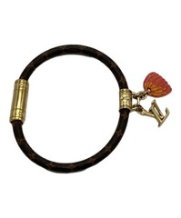 LOUIS VUITTON Bracelet Pumpkin Brown M1006E Authentic From Japan