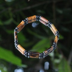 Tiger Eye Cylinder Hematite Men’s Bracelet Career Success Spiritual Jewelry NEW