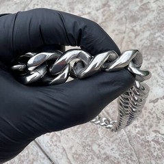 Mens 316L Stainless Steel Miami Cuban Link Chain Heavy Necklace 22MM Thick 24″