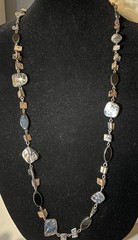 Natural Tone Beaded Brown Statement Necklace