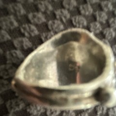925 Sterling Silver Cocktail Ring Oval Turquoise & Red Stones Bezel Sz 5