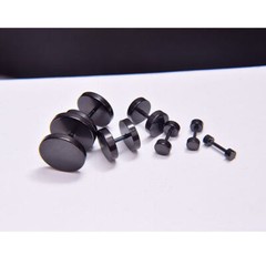 Surgical Stainless Steel Stud Earrings Men Women Faux Gauges Ear Tunnel Ear Stud
