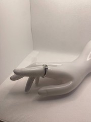 Women Baguette CZ Bezel Solitaire Minimalist Band Ring Size 7 Gift
