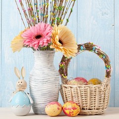 Juinte 32 Pcs Easter Artificial 40 cm / 15.7 inches (L x W x H), 4 Colors