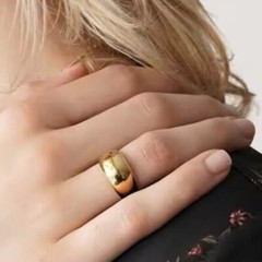 Chunky Gold Dome Ring – Waterproof, Non-Tarnish Statement Ring for Everyday Wear