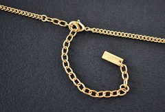 Authentic SAINT LAURENT Paris Gold-Tone Brass CHAIN TASSEL Pendant Necklace