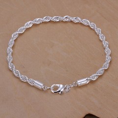 Unisex Women’s 925 Sterling Silver Bracelet Size 8 Inches 4MM lobster L7