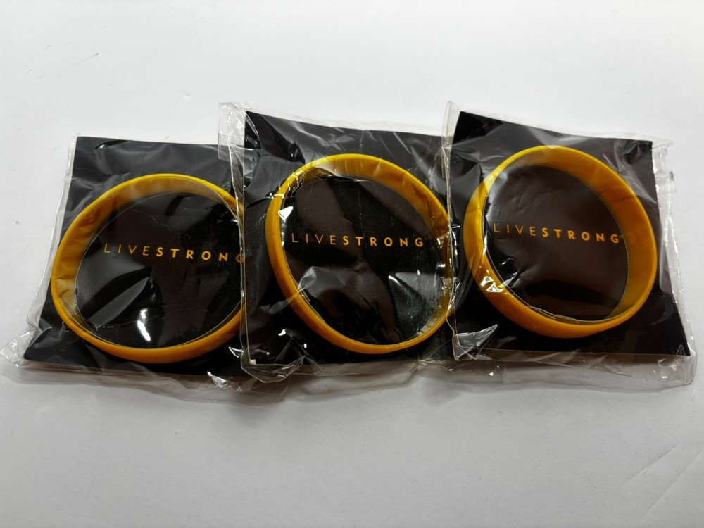 Three Nike LIVESTRONG Authentic Wristband Bracelet NEW L-XL