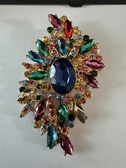 Retro Brooch Pendant Loop Colorful Fashion jewelry NEW 4 Inch Vintage Inspired