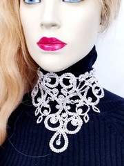 Clear Crystal Choker Rhinestone Crystal Necklace Bridal Prom Pageant Jewelry