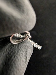 Solid 925 Silver VVS1 D Color Moissanite Skinny Single Row Tennis Cross Pendant