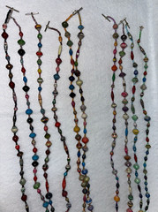Multicolor Uganda African Bead For Life Rolled Paper Beads 16″- 21” Necklace NEW