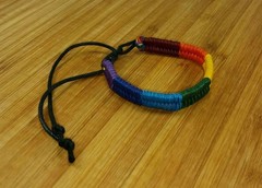 Rainbow Braided Bracelet Adjustable Unisex Pride Cord Bracelet Colorful Woven