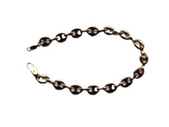 Bracelet Chain Link Oval Rhodium Gold Plated 8″ Ladies Free Shipping Gift New