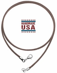 Brown Satin Silk Cord Necklace Silver/Gold Clasp 16″ 18″ 20″ 22″ 24″ 26″ 28″ 30″