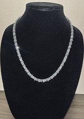 Tennis Chain w/ Princess & marquises Cut 5A Ice CZ