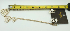 Hope Collection Necklace Earring Set Chain White Gold Tone Nickel Free Pierced