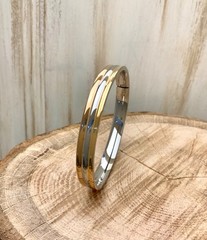 Classic plain three color no coloration Bracelet gold plated Stackable jewelry