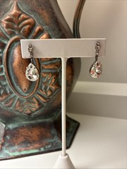 Sorelli Teardrop Crystal Drop Post Earrings Hardly Worn