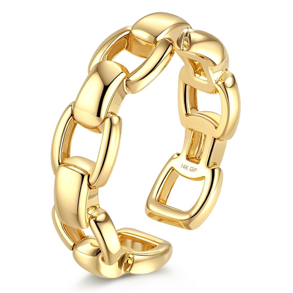 FIASASO 14K Gold Filled Toe Rings for Women Non Tarnish 14 mm, gold