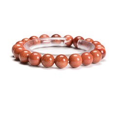 Sand Goldstone Smooth Round Elastic Bracelet 6mm 8mm 10mm 12mm 7.5” Length