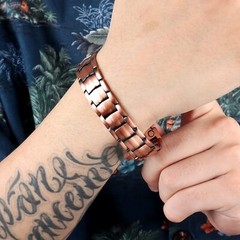 Men’s Copper Magnetic Bracelet Solid Copper Bangle Adjustable Jewelry Gifts