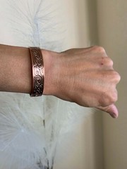 Gorgeous Pure Copper Magnetic Bangle Cuff Arthritis Pain Relief Stress Energy 