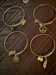 Alex And Ani Bracelets In Rose Gold Set Of 8
