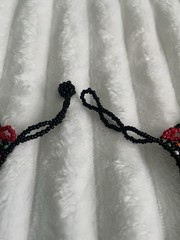 Multicolor Glass Beaded Collar Statement Necklace Ball/Bead Chain Tie Closure