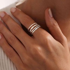 Fashion Stacking Ring Set, Handmade Band Ring Gold/ Silver Ring Size 6,7,8,9,10