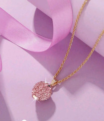 PINK STRAWBERRY PENDANT NECKLACE -NEXT DAY SHIPPING