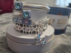 BP Stackable Silver Plated Charm Bracelet Reversible ST20886