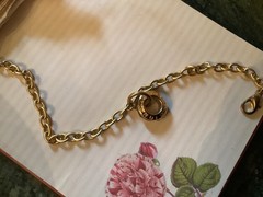 Bracelet with upcycled authentic Fendi Charm. SEE DESCRIPTION. Approx. 7.5″