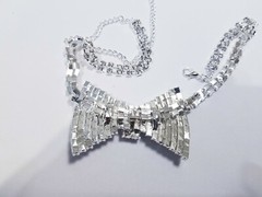 Necklace Choker Bow Tie Austrian Crystal Rhinestone